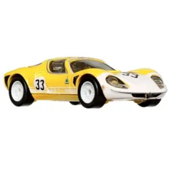 1969 Alfa Romeo 33 Stradale #33 Yellow And White "Exotic Envy" Series Diecast Model Car By Hot Wheels